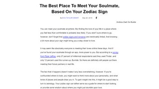 
                            4. The Best Place To Meet Your Soulmate, Based On Your Zodiac Sign