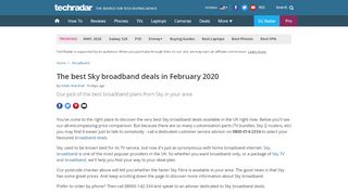 
                            11. The best Sky broadband deals in February 2019 | TechRadar