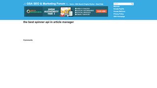 
                            8. the best spinner api in article manager — .:: GSA SEO & Marketing ...