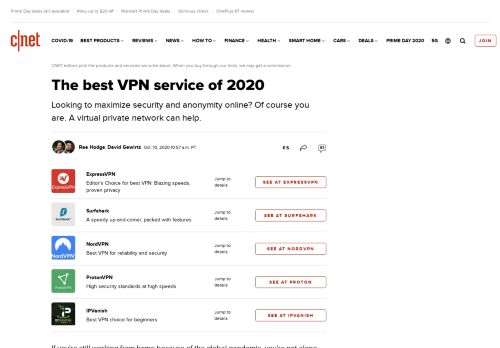 
                            10. The Best VPN Services of 2019 - CNET