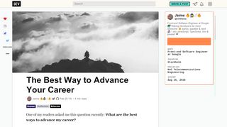 
                            9. The Best Way to Advance Your Career - DEV Community