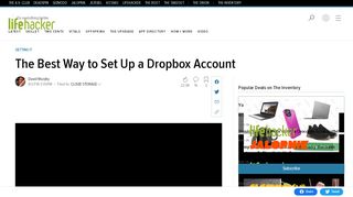 
                            12. The Best Way to Set Up a Dropbox Account - Lifehacker