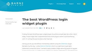 
                            5. The best WordPress login widget plugin | Barn2 Media