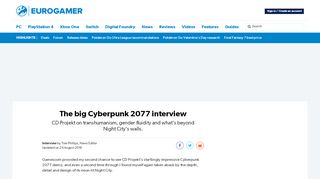 
                            12. The big Cyberpunk 2077 interview • Eurogamer.net