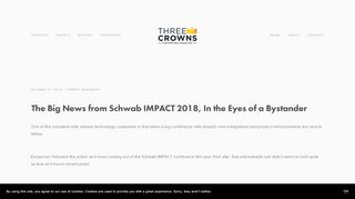 
                            12. The Big News from Schwab IMPACT 2018, In the Eyes of a Bystander