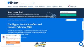 
                            8. The Biggest Loser Club Offers February 2019 | finder.com.au