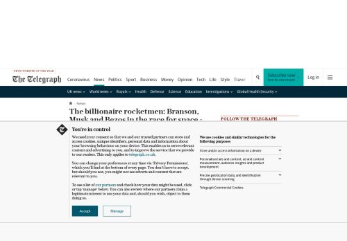 
                            12. The billionaire rocketmen: Branson, Musk and Bezos in the race for ...