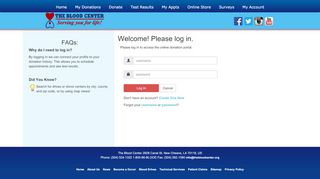 
                            8. The Blood Center - Donor Portal