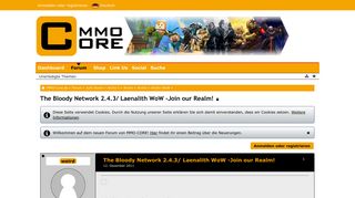 
                            6. The Bloody Network 2.4.3/ Laenalith WoW -Join our Realm! - Archiv ...