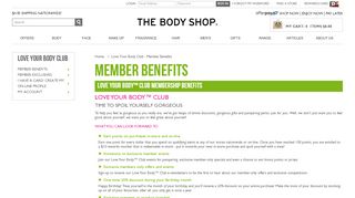 
                            8. The Body Shop | Member Benefits