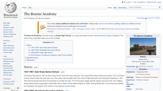 
                            8. The Bourne Academy - Wikipedia