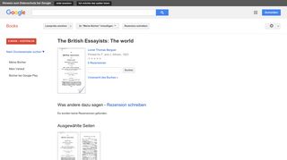 
                            11. The British Essayists: The world
