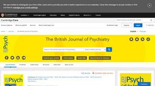 
                            8. The British Journal of Psychiatry | Cambridge Core