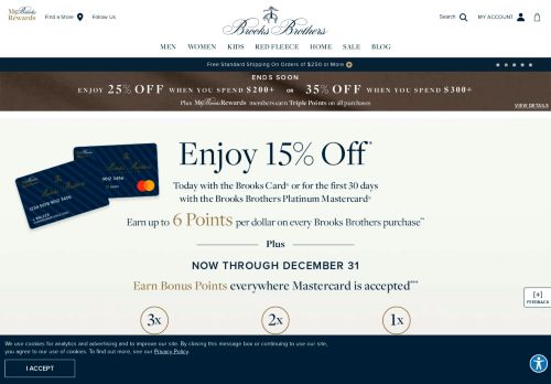 
                            3. The Brooks Card & Brooks Brothers Platinum MasterCard