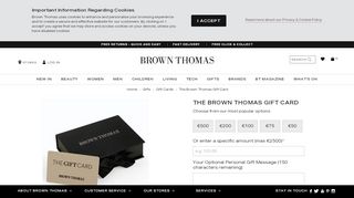 
                            8. The Brown Thomas Gift Card