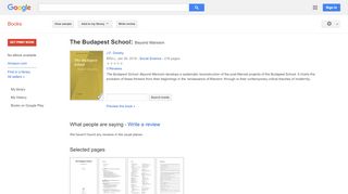 
                            8. The Budapest School: Beyond Marxism - Google Books Result