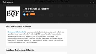 
                            7. The Business of Fashion - Author Biography - Entrepreneur