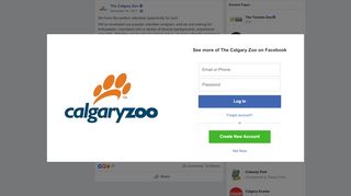 
                            9. The Calgary Zoo - We have the perfect volunteer... | Facebook