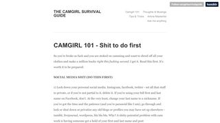 
                            11. the camgirl survival guide - how to not suck at webcamming ...