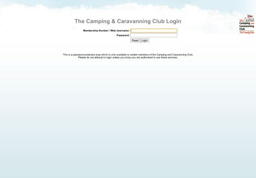 
                            10. The Camping & Caravanning Club Login