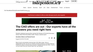 
                            10. The CAO offers are out - Our experts have all the ... - Independent.ie