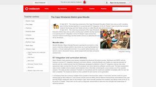 
                            8. The Cape Winelands District goes Moodle - Vodacom Mobile ...