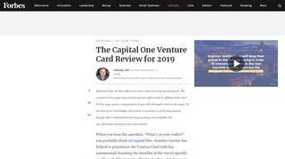 
                            8. The Capital One Venture Card Review for 2019 - Forbes