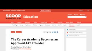
                            10. The Career Academy Becomes an Approved AAT Provider - Scoop NZ