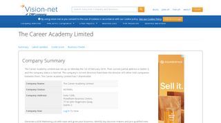 
                            12. The Career Academy Limited - Irish Company Info - Vision-Net