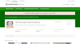 
                            13. The Carnegie Cyber Academy Review for Teachers | Common ...