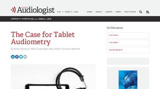 
                            4. The Case for Tablet Audiometry | Canadian Audiologist