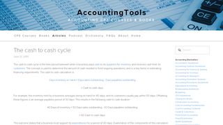 
                            9. The cash to cash cycle — AccountingTools