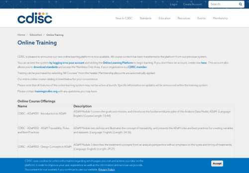 
                            8. the CDISC TrainingCampus
