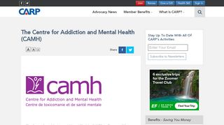 
                            6. The Centre for Addiction and Mental Health (CAMH) - CARP