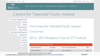 
                            6. The Centre for Talented Youth, Ireland - Course Fees | DCU