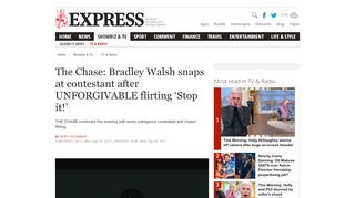 
                            12. The Chase Bradley Walsh snaps at contestant after UNFORGIVABLE ...