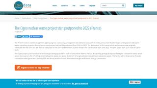
                            3. The Cigeo nuclear waste project start postponed to 2022 (France ...
