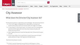 
                            7. The City of Calgary - City Assessor