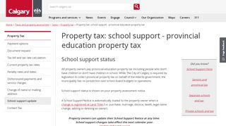 
                            12. The City of Calgary - Property tax: school support - provincial ...