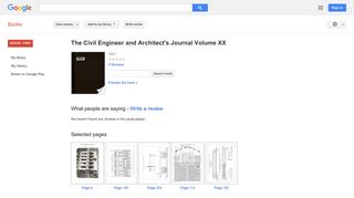 
                            7. The Civil Engineer and Architect's Journal Volume XX