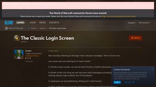 
                            7. The Classic Login Screen - World of Warcraft Forums - Blizzard ...