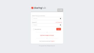 
                            4. The Clearing Hub: Login Page