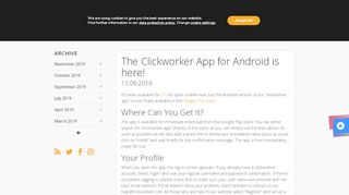 
                            6. The Clickworker App for Android is here! - clickworker.com