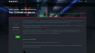 
                            8. The closure of BBlog | BF4DB