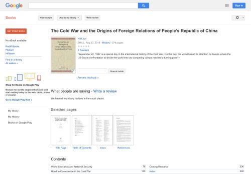 
                            11. The Cold War and the Origins of Foreign Relations of People’s ...