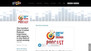 
                            9. The Comfort Zone Crusher Podcast - Interviews with experts in the ...
