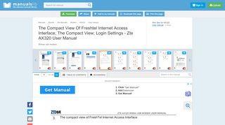 
                            12. The Compact View Of Freshtel Internet Access Interface; ...