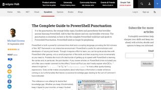 
                            5. The Complete Guide to PowerShell Punctuation - Simple Talk