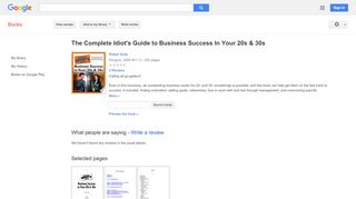 
                            11. The Complete Idiot's Guide to Business Success In Your 20s & 30s