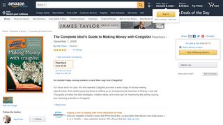 
                            12. The Complete Idiot's Guide to Making Money with Craigslist: Skip Press
